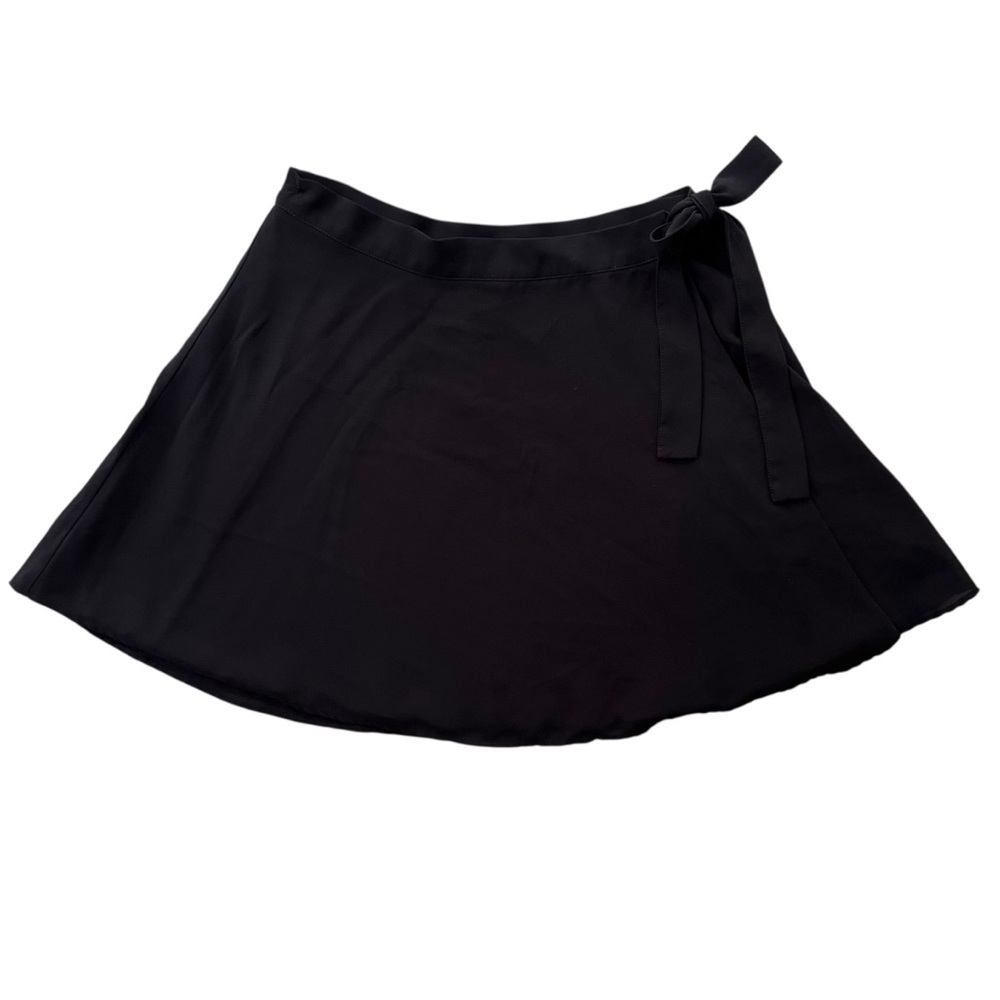 FOREVER 21 Women L Black Chiffon High Rise Wrap Adjustable Side Tie Ballet Skirt